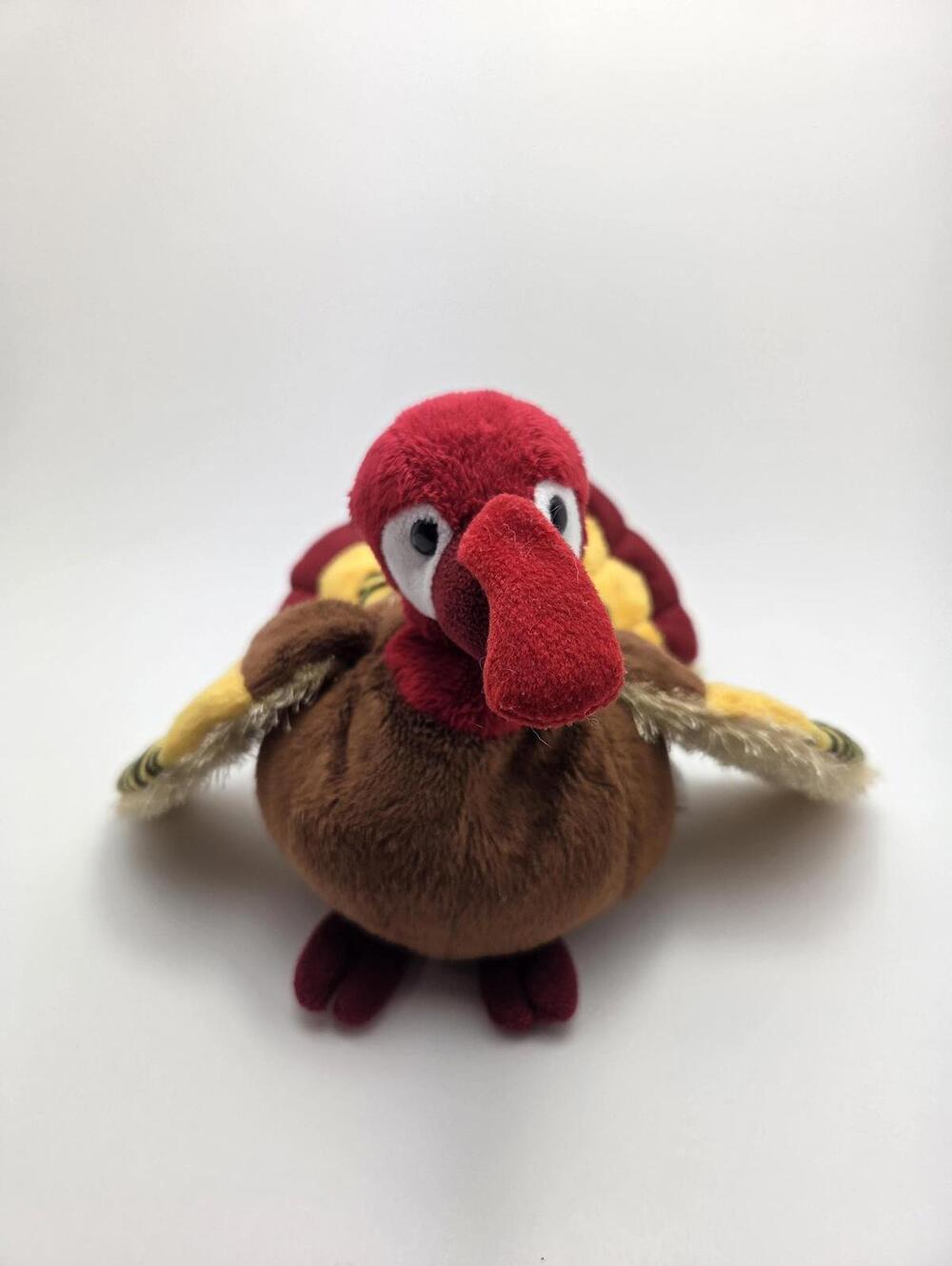 Vintage Webkinz Gobbler Turkey Plush with No Code / Tag (6 inch)